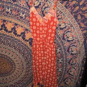 Red dress with circle design